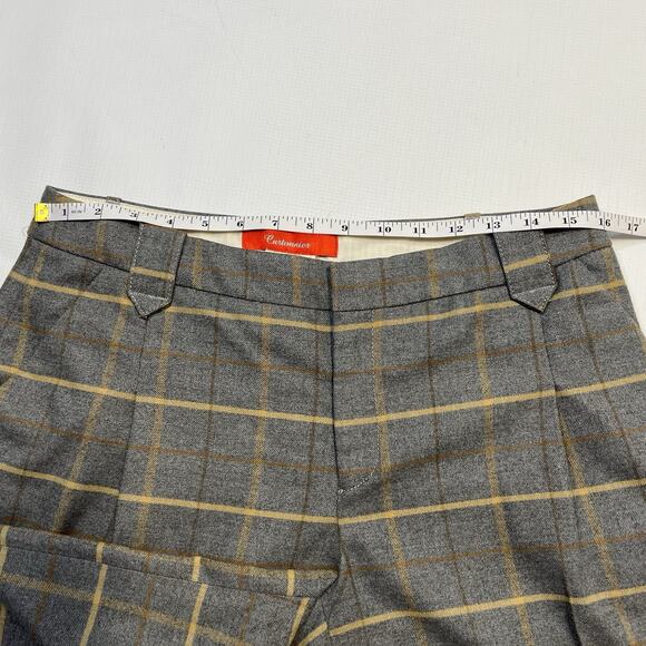 Anthropologie Cartonnier Shorts 6 Gray Flannel Plaid Bermuda Golf Urban - Picture 5 of 11